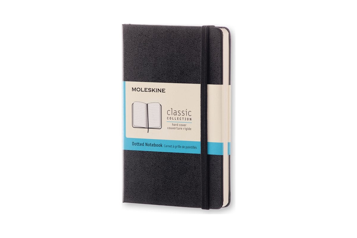 Cuaderno clásico Moleskine - bolsillo - tapa dura - punteado - negro