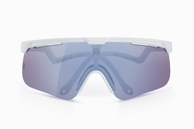 Alba optics fietsbril - delta white vzum f-lens flamingo lei