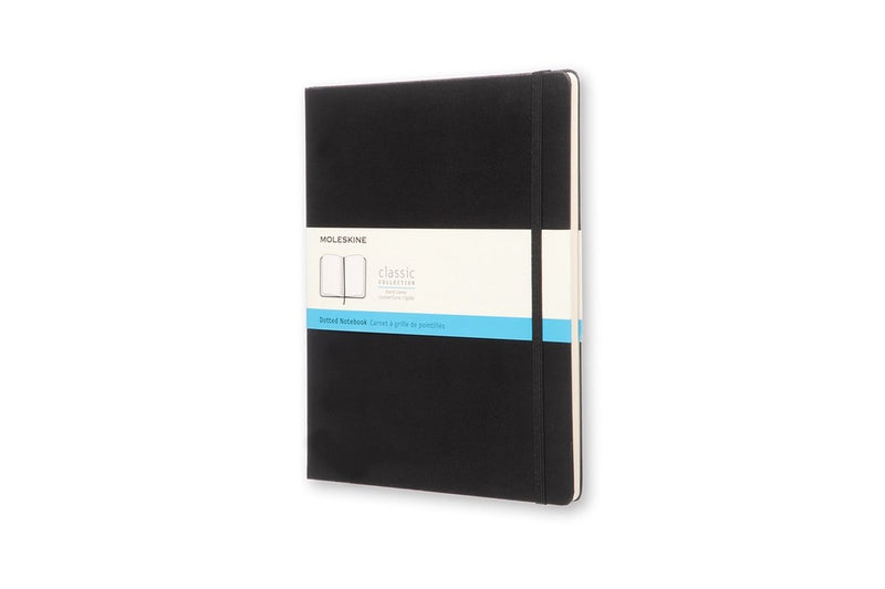 Taccuino classico Moleskine - extra large - copertina rigida - a pois - nero