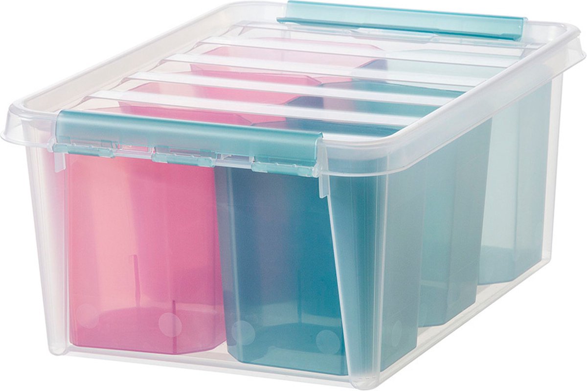 Smartstore - colour 14 opbergbox 14 liter met 6 vakverdelers - polypropyleen - transparant