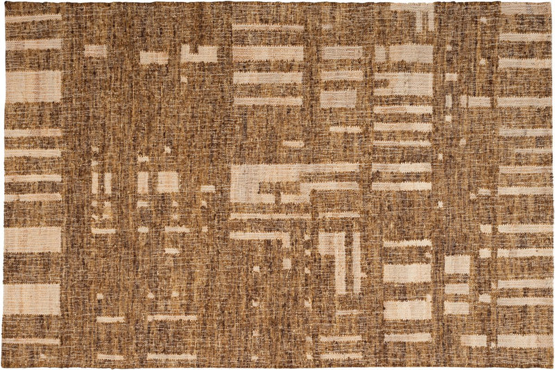 Woood ian handgeweven vloerkleed - wol - bruin 170x240 cm