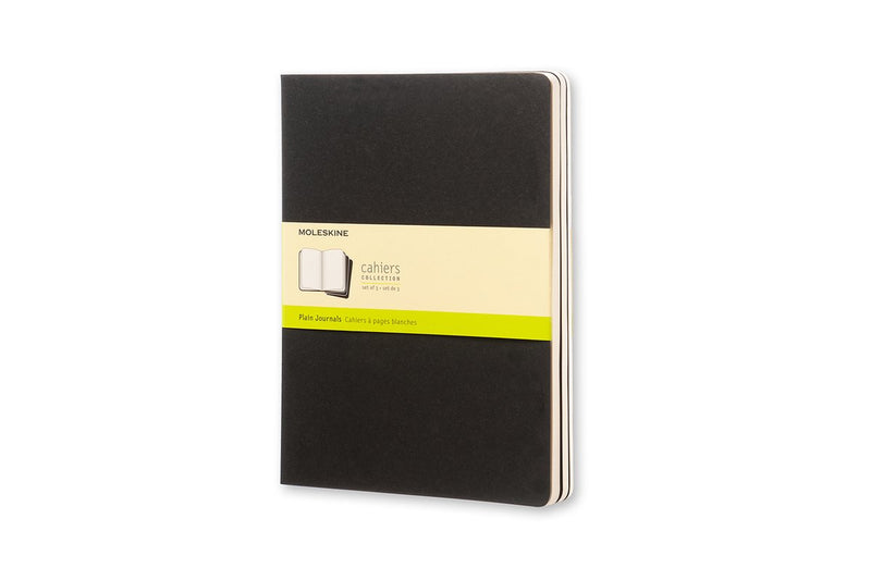 Moleskine cahier journals - extra large - blanco - zwart - set van 3