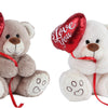 Take me home beer met ballonhart pluche 20cm (off) white