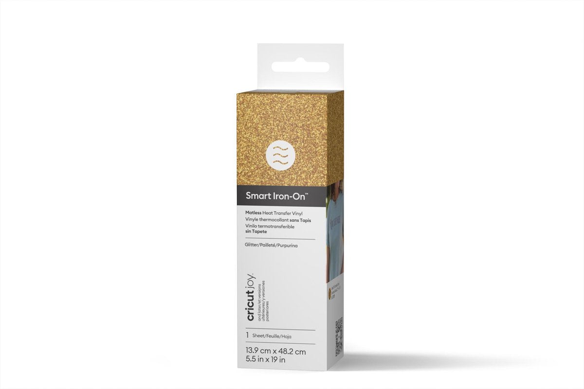 Cricut Joy™ Smart Iron-On™ HTV con glitter - Oro (tappetino non necessario)