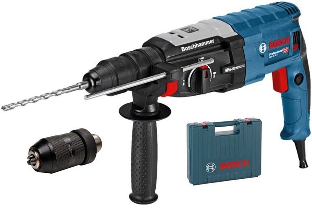 Martello combinato Bosch blu gbh 2-28 f SDS-plus + mandrino autoserrante in valigetta - 0611267600