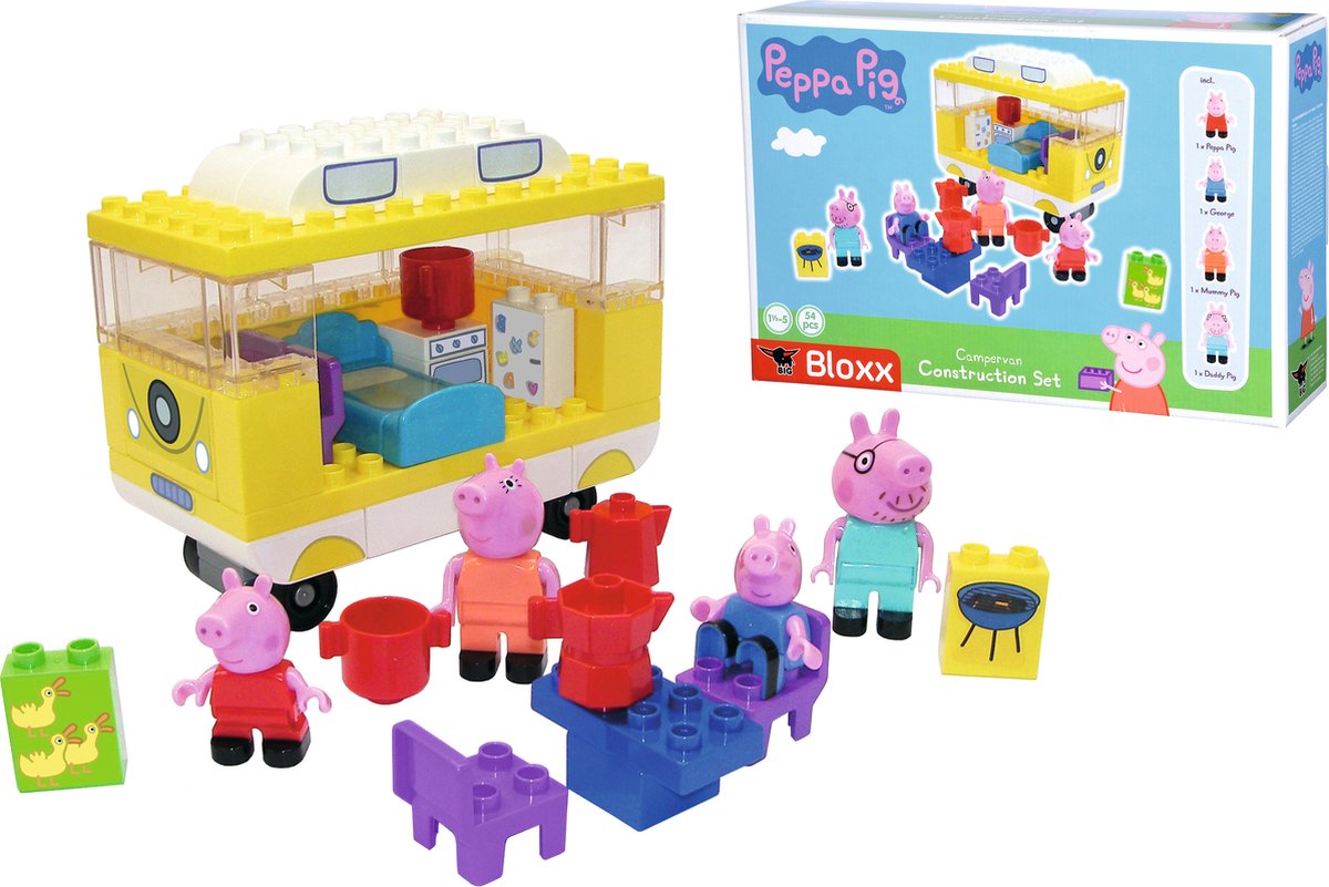 Grandi giocattoli da costruzione per camper Peppa Pig -bloxx