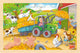 Tractor de rompecabezas de madera Goki, 24st.