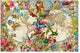 Plora e fauna mappa del mondo, 3000st.