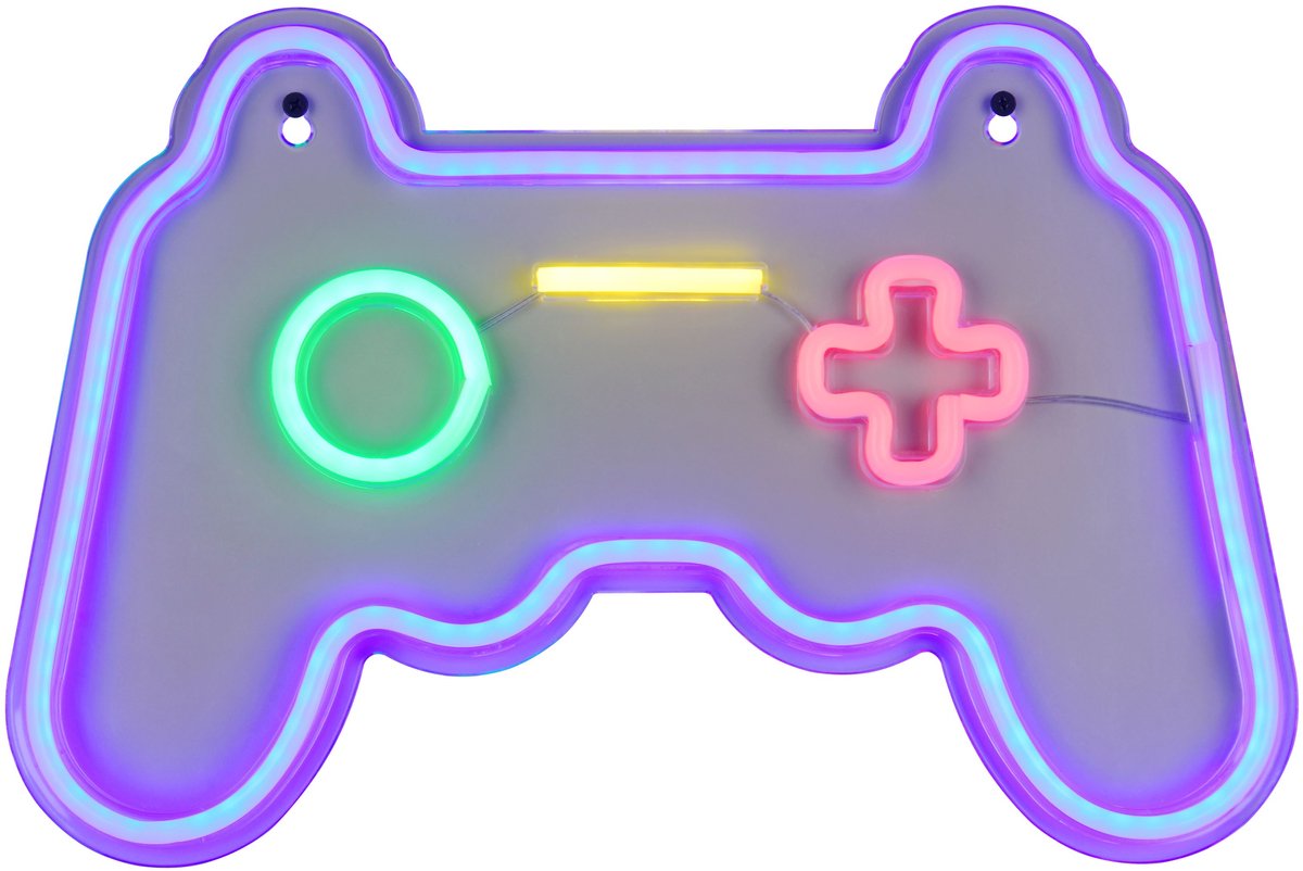 Rl live your light reality gamer - lámpara de pared - transparente claro - incl. 1x SMD 5 W - interruptor de cable - montaje en pared - conexión USB-C