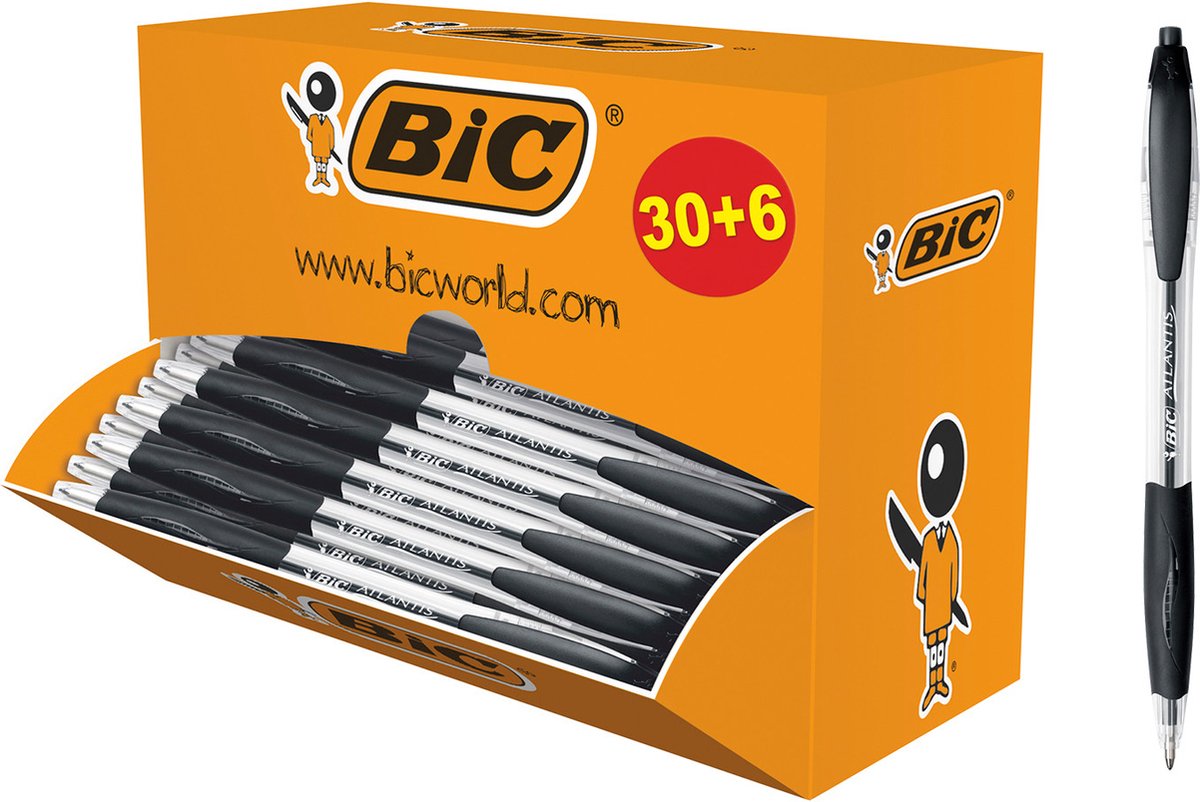 Bolígrafo bic classic 920287 1,0 mm negro 36 piezas