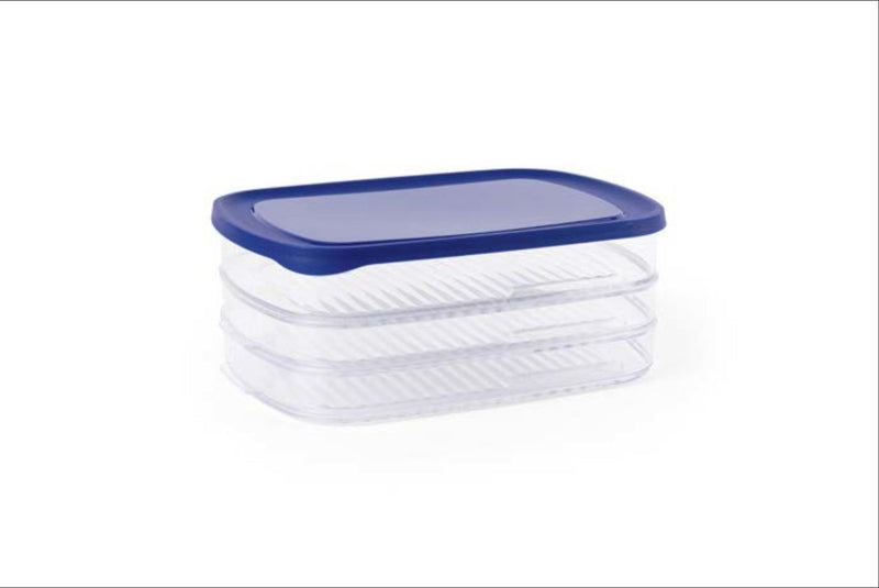 Caja para carne Day to Day de 3 capas - Fabricada en Bélgica - Caja transparente para guardar embutidos - Sin BPA, apta para lavavajillas, reciclable
