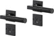 Herraje para puerta interior Impresso Aston - roseta cuadrada con roseta para llave cuadrada - aluminio - negro
