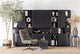 Mobile TV finca in legno rotondo sinistro - nero - 40x78x40