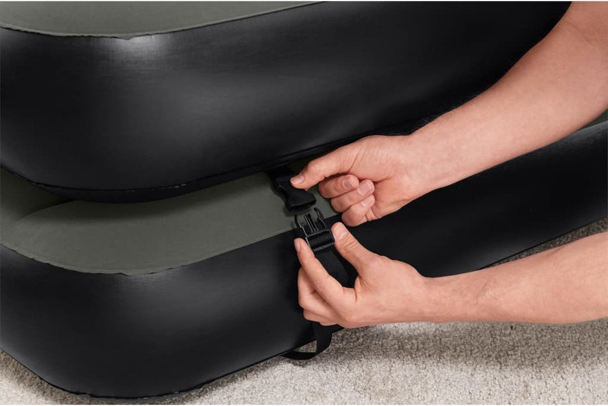 Bestway Airbed 3-en-1 inflable 188x99x25 cm negro y gris