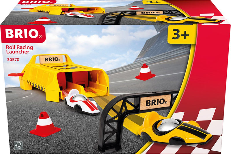 Ravensburger Brio - Lanciatore 30570 con carrelli | macchinine da corsa giocattolo per bambini dai 3 anni