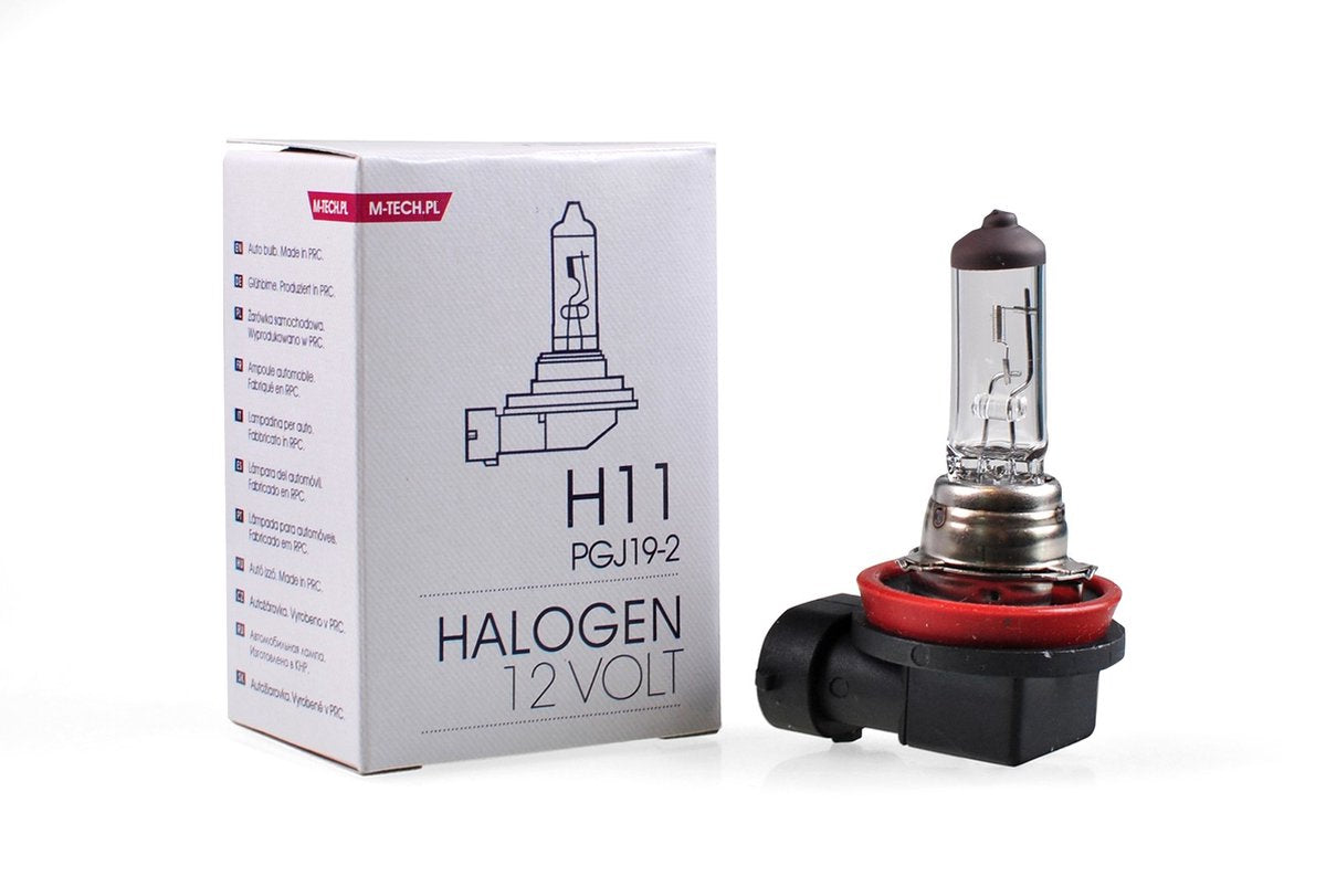 M-tech h11 12v 55w – basic halogeenlamp – 1 stuk – standaard fitting
