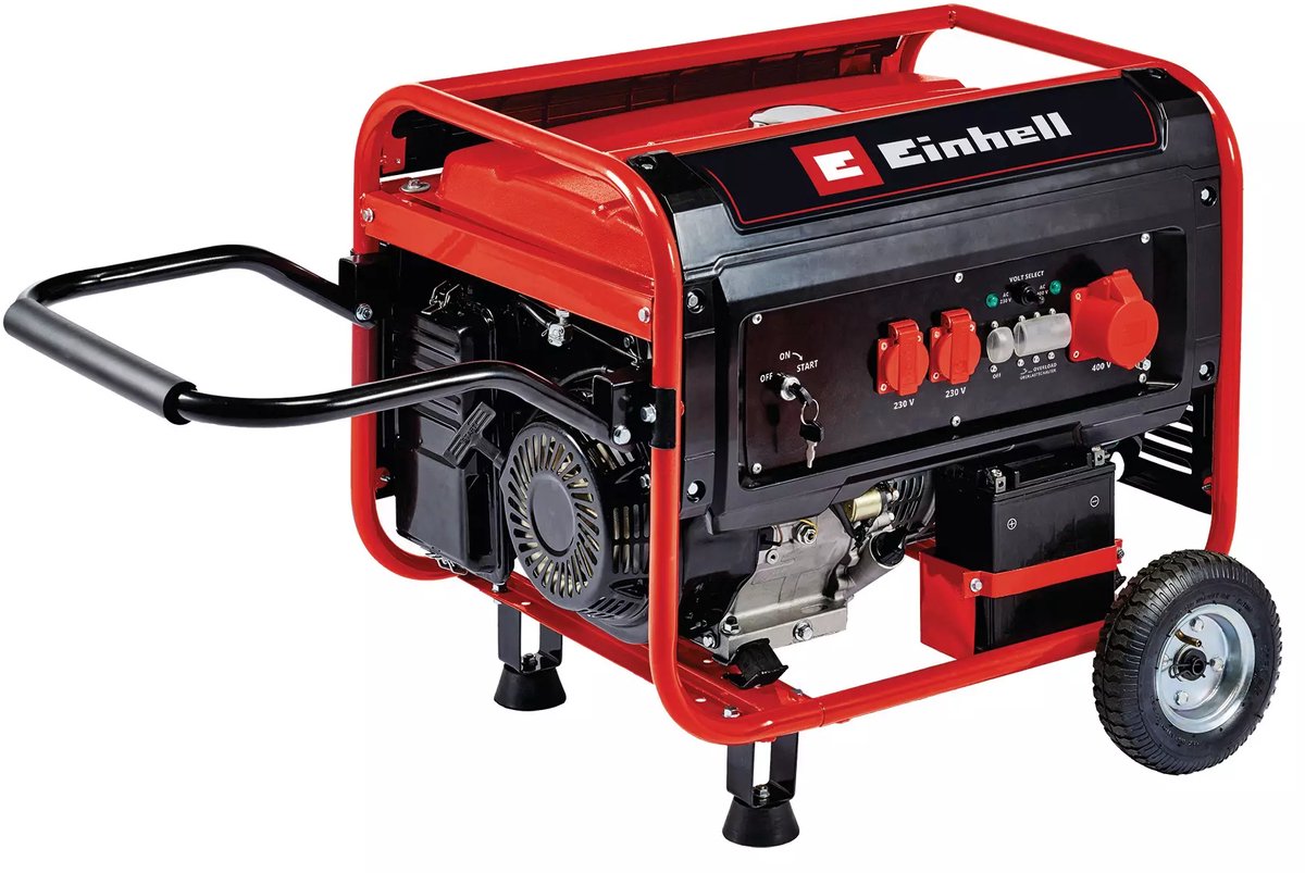 Generador agregado de 4 tiempos Einhell TC-PG 55 E5 2x 230V + 1x 400V máx. 5500 vatios voltaje AVR 25 litros 7,5k kW