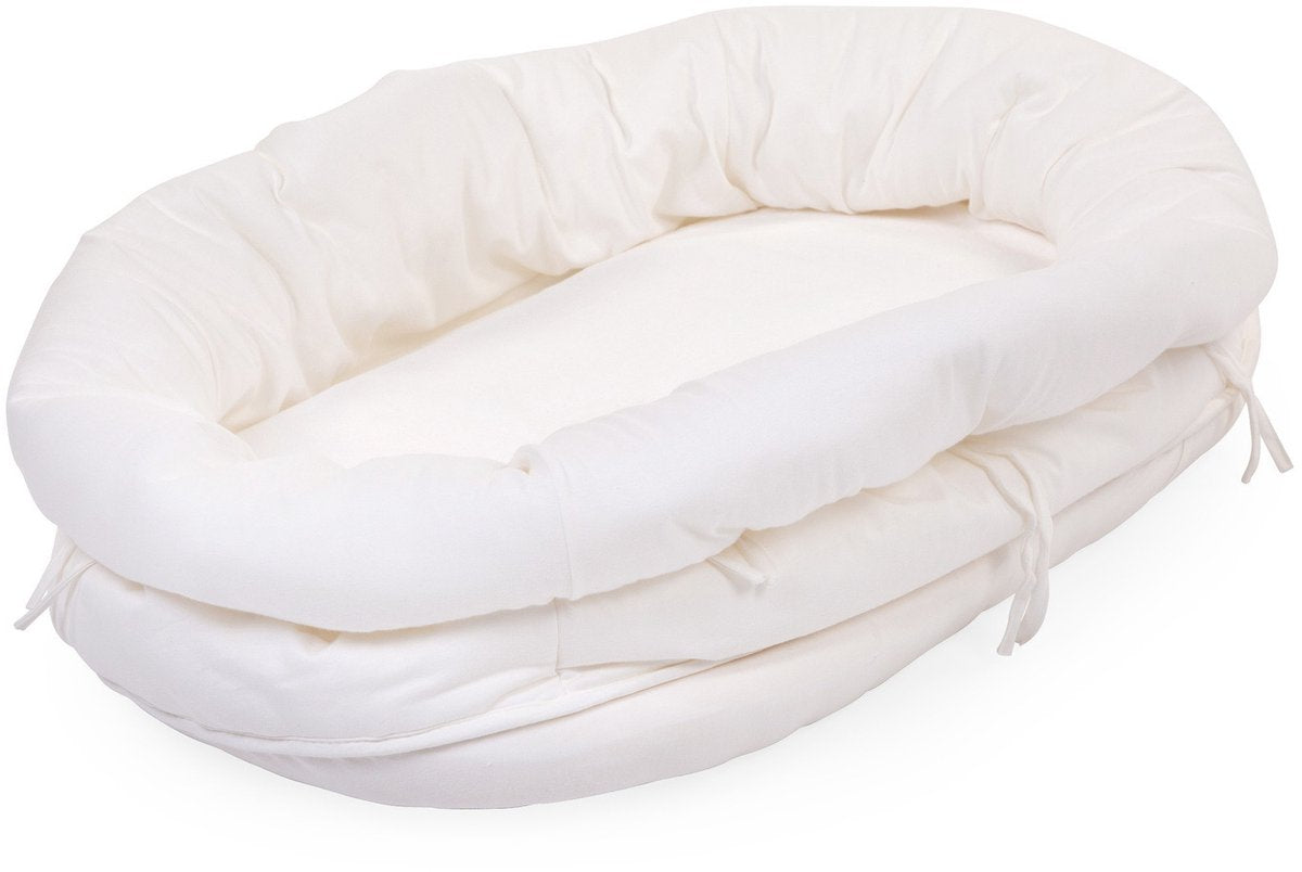Borde Childhome para cuna de ratán – jersey de algodón – crudo – borde protector – parachoques suave