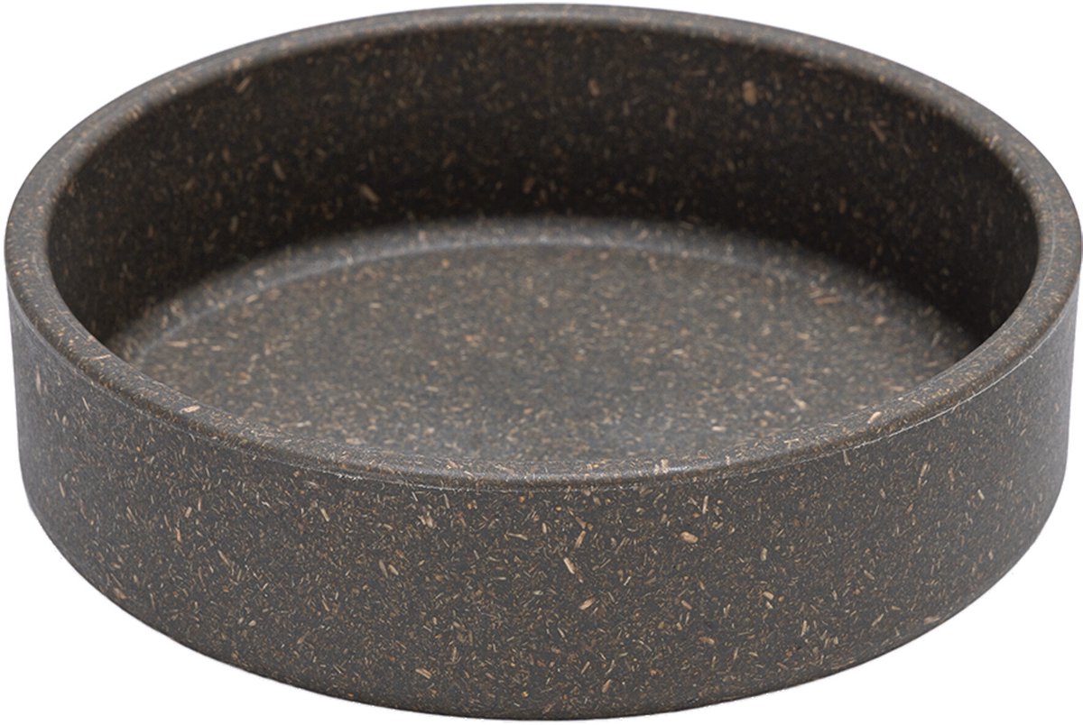 Designed by lotte eetbak noor - voerbak - drinkbak - kat - bamboe - grijs - 12 cm