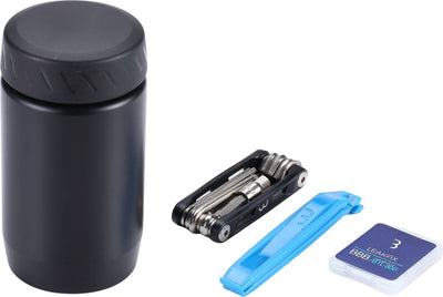 Bbb ciclismo conjunto combinado herramientas tubos portabidón - con juego de herramientas - botella de herramientas para bicicleta - negro - talla s - bsb-63