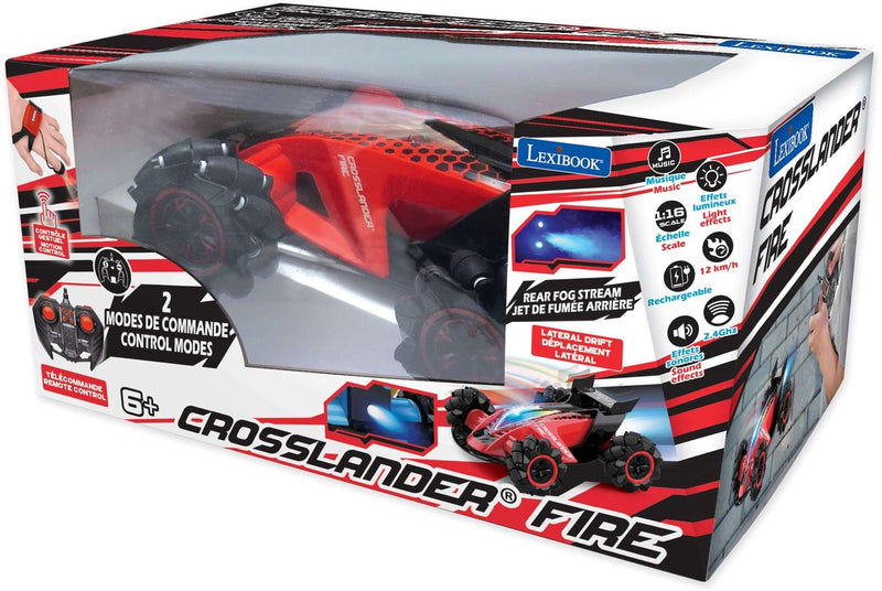 Lexibook crosslander® fire - auto radiocomandata ricaricabile a vapore acqueo, luci e suoni con movimento e telecomando
