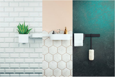 Porta asciugamani Hansgrohe Wallstoris 58,1x3,9x8,1 cm nero opaco