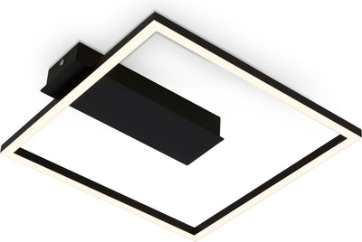 B.k.licht briloner - lampada da soffitto struttura LED - lampada da soffitto con luce bianca calda - 3000k - 12w - 1400 lm - 32x30x5 cm - nero