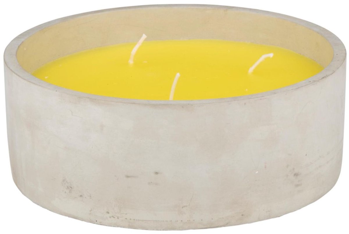 Arti casa citronella kaars - 38 uur brandtijd - cement pot - 20 x 7,5 cm - tuinkaars - tuin decoratie
