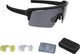 Bbb cycling cycling glasses men's and women's fuse - bicycle sunglasses with large toric lens for 100% UV protection - anti-fog sports glasses with 3 lightweight lenses and glasses case - matte black smoke - bsg-65