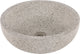 Differnz terrazzo wash basin - 40x40x15cm - round - terrazzo - matt white black