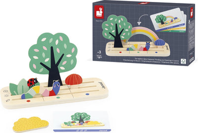 Janod - juego de clasificación - encuentra tu lugar en el jardín
