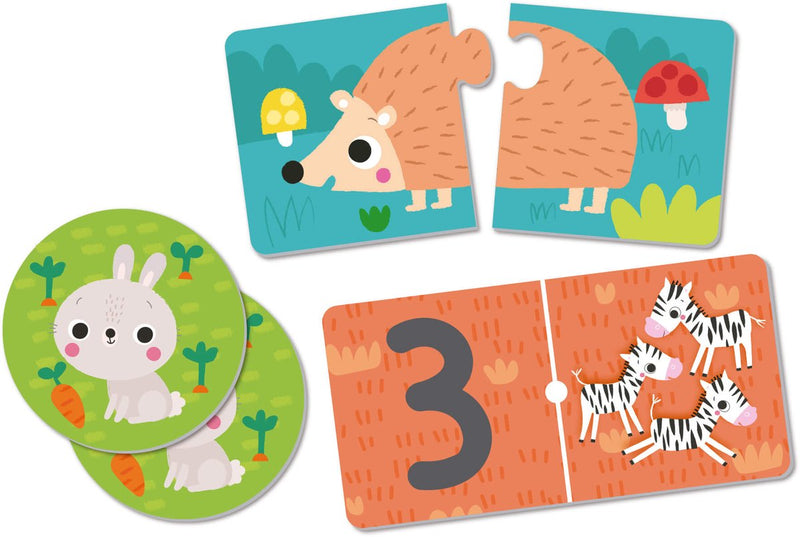 Apli kids - puzzle con animali - gioco di memoria domino