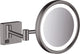 Hansgrohe addstoris make-up mirror LED 1x magnification brushed black chrome
