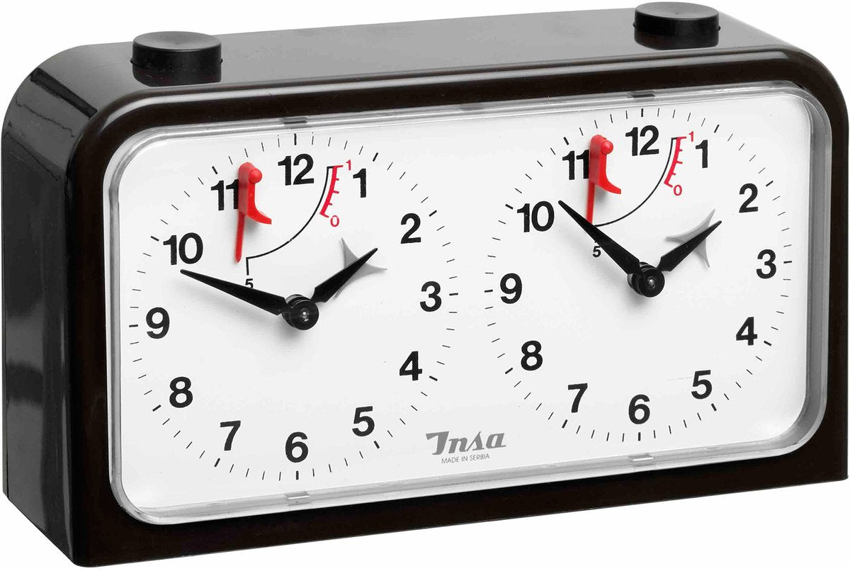 Philos chess clock insa - juego de mesa mecánico de plástico para 2 jugadores