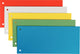 Leitz scheidingsblad - 25 st pak - karton - 240 x 105 mm - oranje wit blauw groen geel