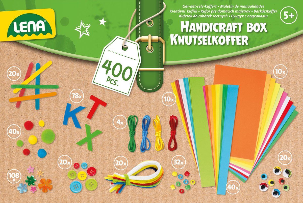 Lena creatief knutselkoffer 400 onderdelen