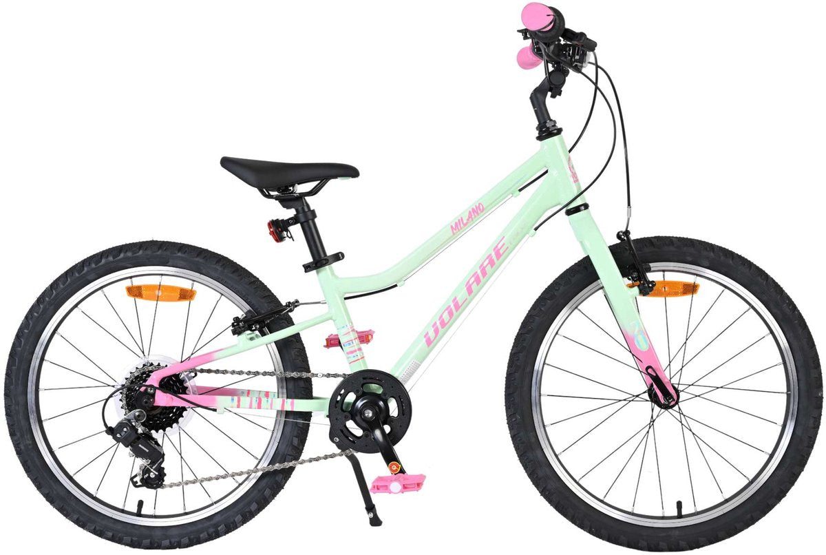 Bicicleta infantil Volare Milano - niña - 20 pulgadas - verde menta - 6 velocidades