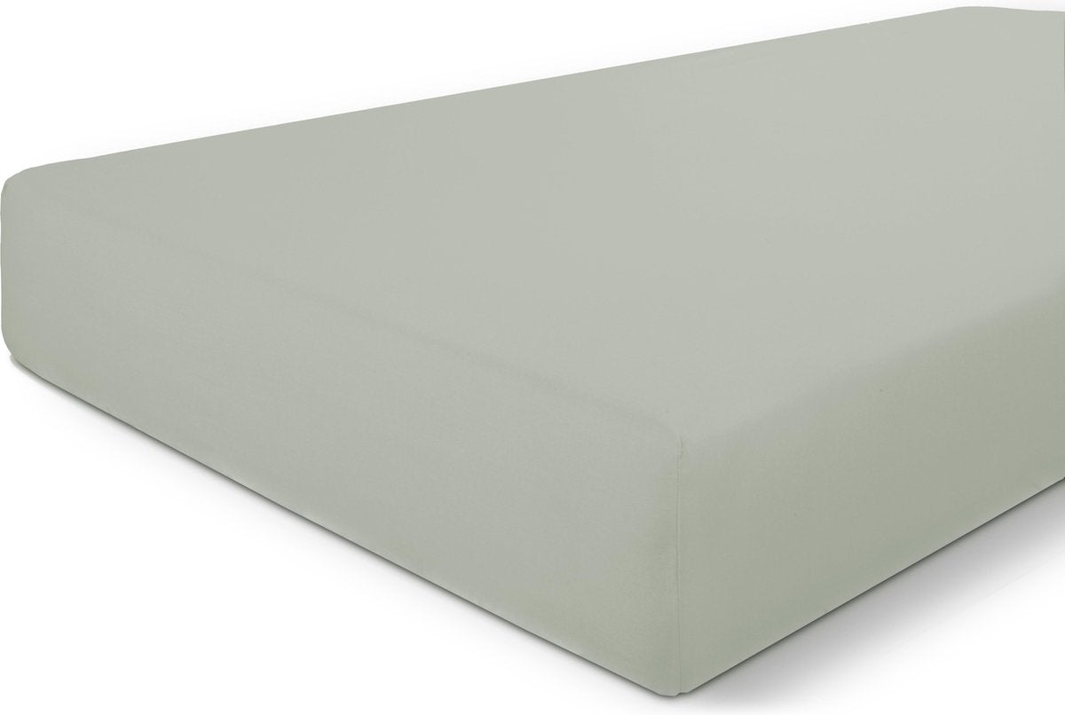 Byrklund sábana bajera básica de algodón - 180x200 - 100% algodón - gris verde
