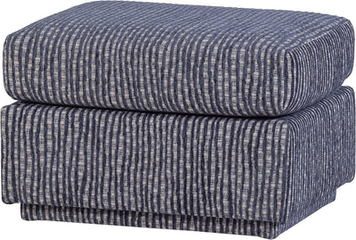 Poggiapiedi design Woood lou - tessuto intrecciato - grigio blu - 40x60x50