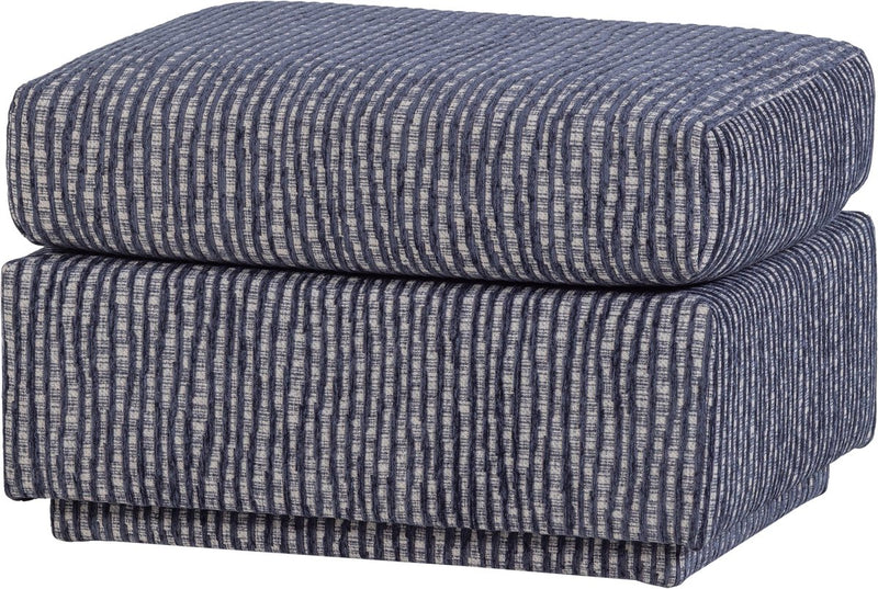 Poggiapiedi design Woood lou - tessuto intrecciato - grigio blu - 40x60x50