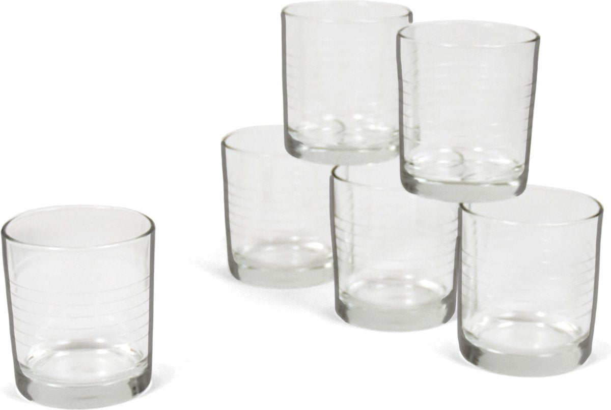 Bormioli rocco bormioli vasos para beber - 6 piezas - transparente - vidrio - 240 ml - vasos - vaso para beber vaso de agua vaso