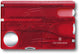 Victorinox swisscard nailcare multitool 13 functies transparant rood