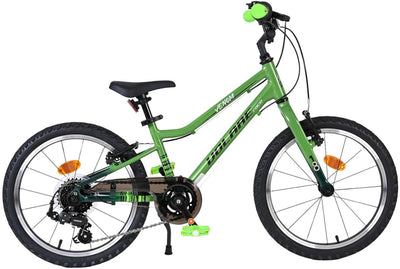 Bicicleta infantil Volare venom - niño - 18 pulgadas - 6 velocidades - verde - dos frenos de mano