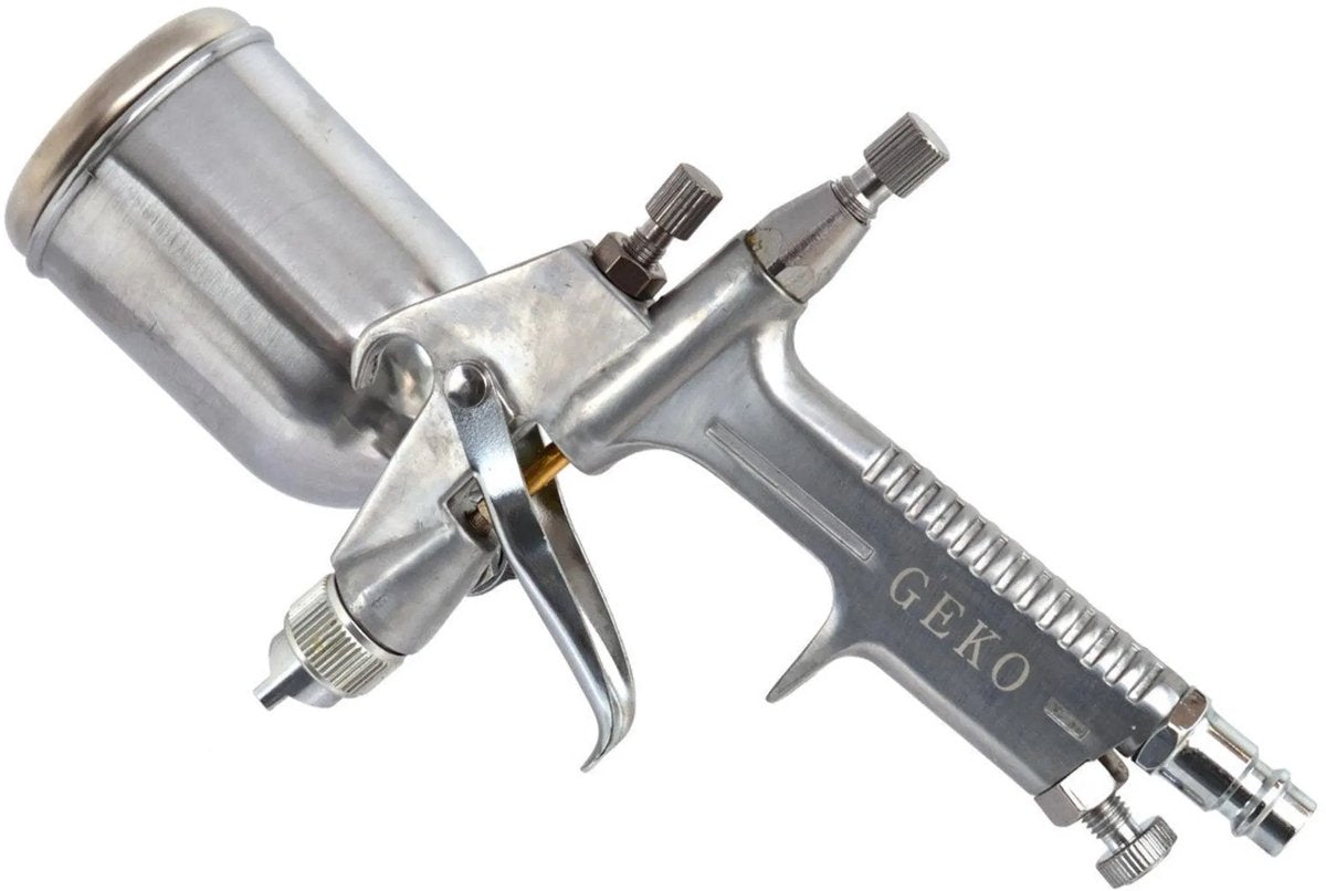 Geko mini spuitpistool - hvlp technologie - 200 ml - 0,5 mm nozzle - verstelbare lucht- en verfregeling