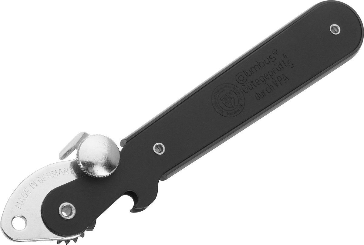 Apriscatole Westmark, con apribottiglie, lunghezza: 16,2 cm, acciaio, Columbus, diversi colori: nero rosso argento, 10252270