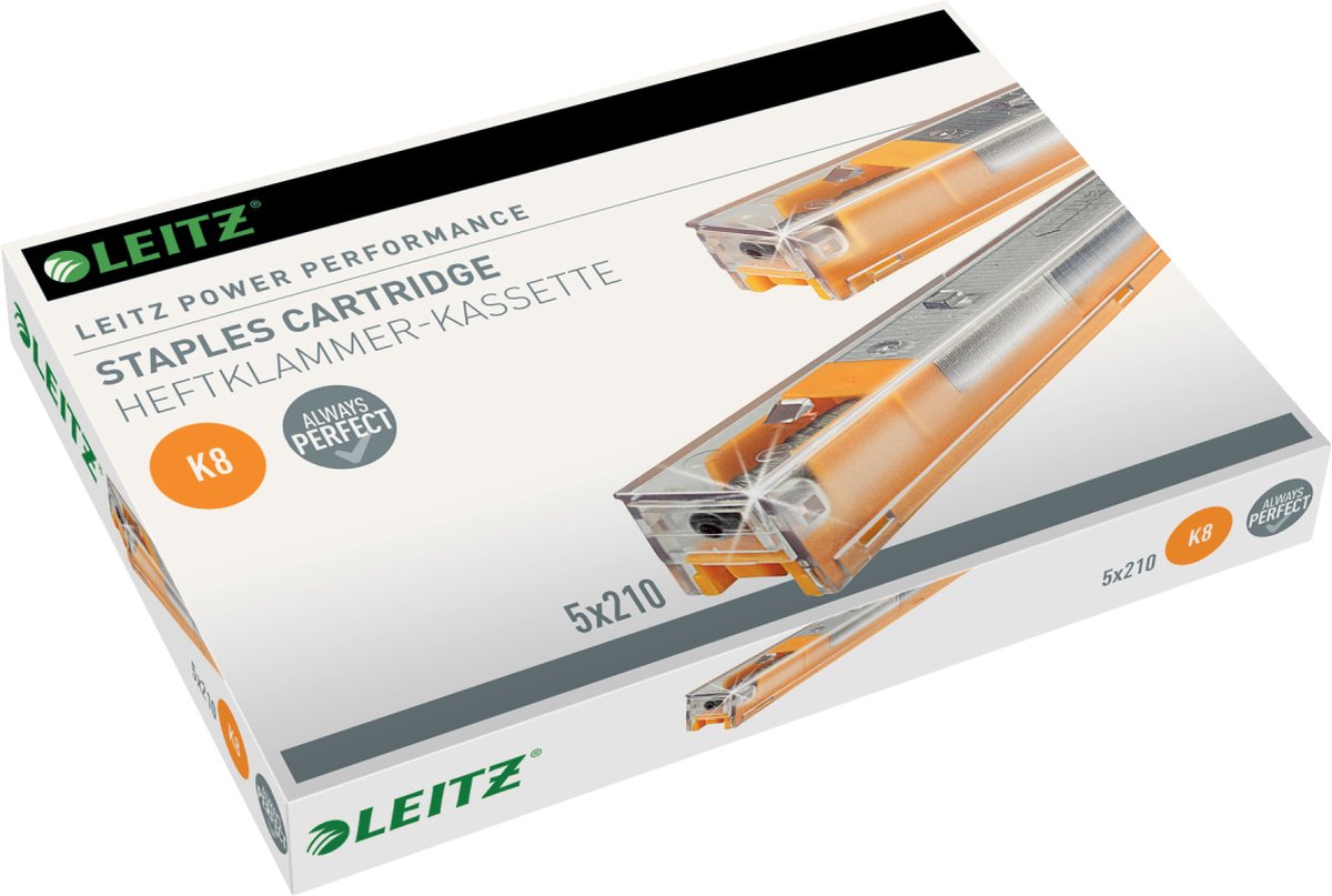 Casetes de grapas Leitz K8 espesor de grapas de 2,5 a 8 mm