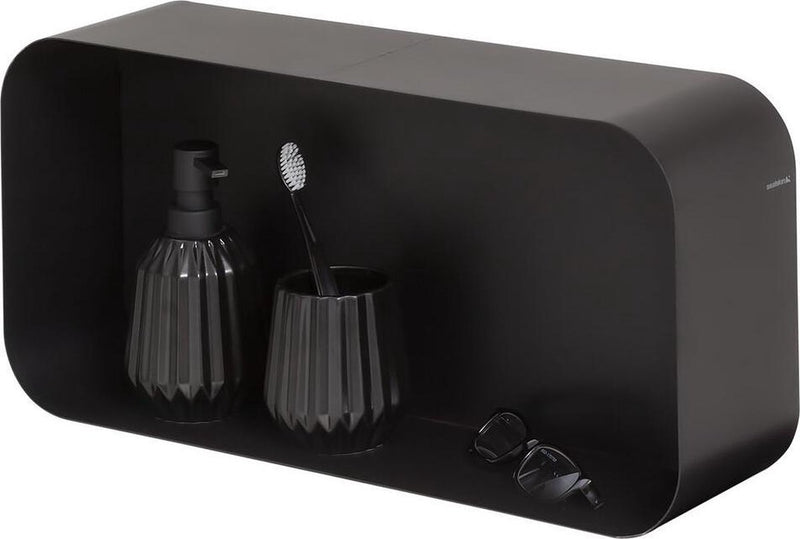 Sealskin brix - wall cube wall element rack da parete - 12x50x24 cm - metallo - nero