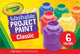 Crayola - hobbypakket - afwasbare verf voor kinderen - 6 stuks -primaire kleuren