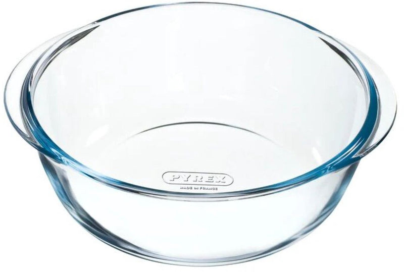 Merkloos sans marque pyrex - ovenschaal - rond 20x18x7 cm