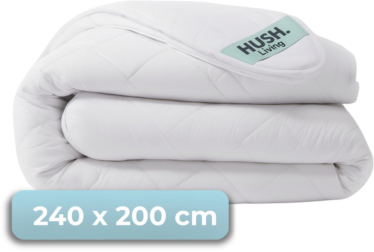 Hush. living hush living - synthetic duvet - all seasons - 240x200 cm - 350 gsm high-quality polyester fiber - with fastening loops - warm and light